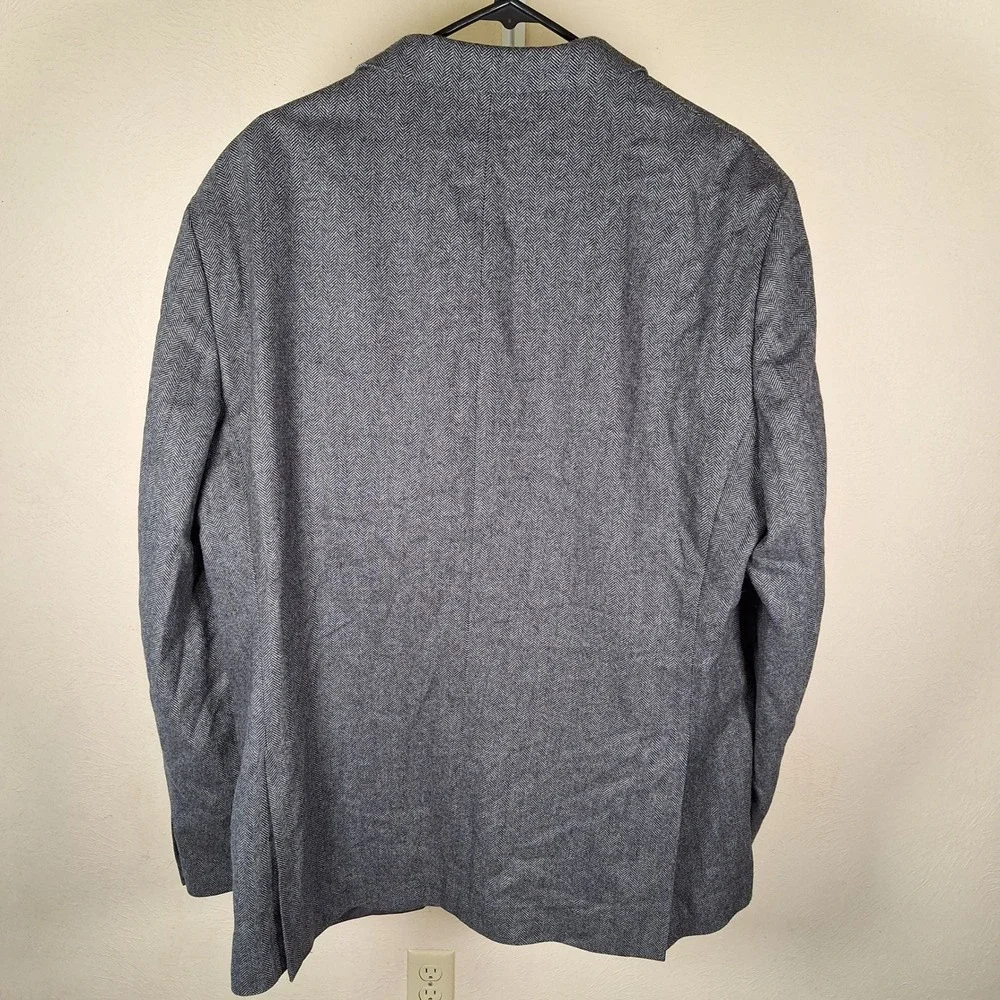 Chaps Ralph Lauren Sport Coat Wool Cashmere Herringbone Two Button Blazer 48L